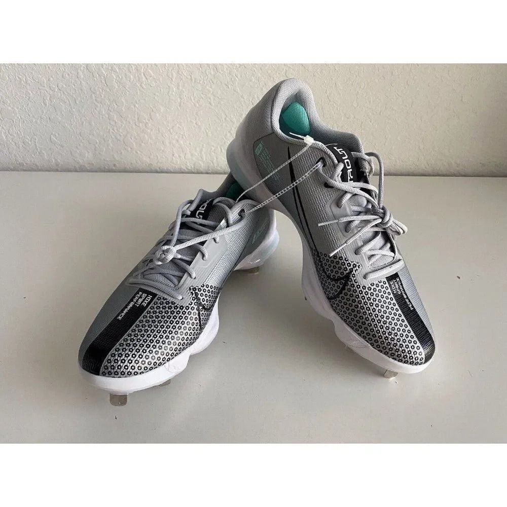 Nike Force Zoom Trout 7 Pro Men's Sz 15 Metal Baseball Cleats Grey CQ7224-023